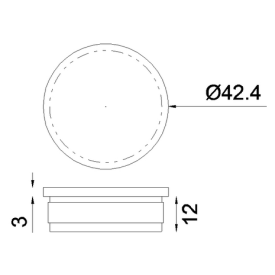 BOUCHON PLAT ACIER Ø42.4 -  www.esse.fr