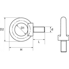 VIS À ANNEAU EN INOX A4 – TYPE DIN 580 – DE M6 À M24