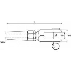 EMBOUT À CHAPE SERTISSAGE MANUEL EN INOX A4 – POUR CÂBLES DE 3 MM À 8