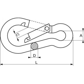 MOUSQUETON EN INOX A4 – DE Ø4 MM À Ø13 MM