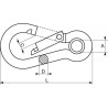 MOUSQUETON À ŒIL EN INOX A4 – DE Ø4 MM À Ø13 MM