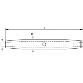 CORPS FERMÉ DE RIDOIR - INOX A4 (DIMENSIONS DE 5 À 12 MM)