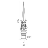 FER DE LANCE BARREAU ROND FONTE INSERT ACIER SOUDURE - www.esse.fr