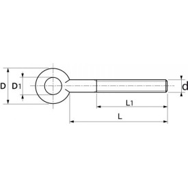 VIS À ŒIL POUR TENDEUR EN INOX A2 – DISPONIBLE DE 6X55 MM À 12X74 MM