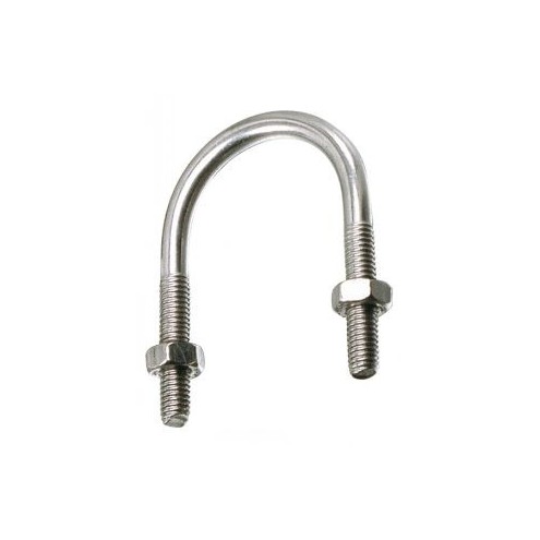 ÉTRIER FILETÉ POUR TUBE MÉTRIQUE AVEC ÉCROUS – INOX A2