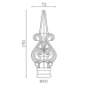 FER DE LANCE POINTE ACIER FORGÉ BARREAU ROND - www.esse.fr