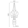 FER DE LANCE POINTE ACIER FORGÉ BARREAU ROND - www.esse.fr