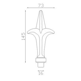 POINTE ALU BARREAU ROND FER DE LANCE ALUMINIUM - www.esse.fr