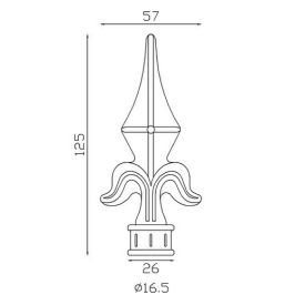 FER DE LANCE POINTE ACIER FORGÉ BARREAU TUBE ROND - www.esse.fr