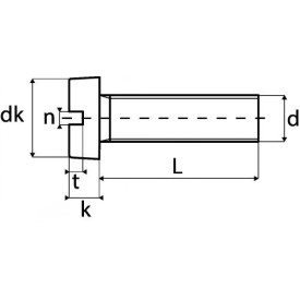 VIS TÊTE CYLINDRIQUE FENDUE EN NYLON 6.6 - TYPE DIN 84