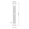 Colonne Fonte Canelée – H2500 mm & H3000 mm – 3000 KG | Esse Diffusion